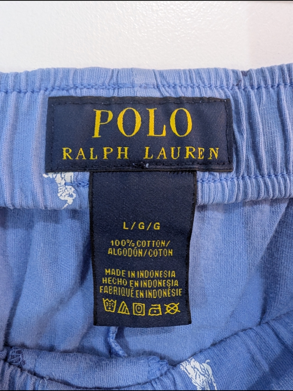 Polo by Ralph Lauren Light Blue All-Over Pony Cotton Boxer Shorts Size Large - Picture 3 of 5